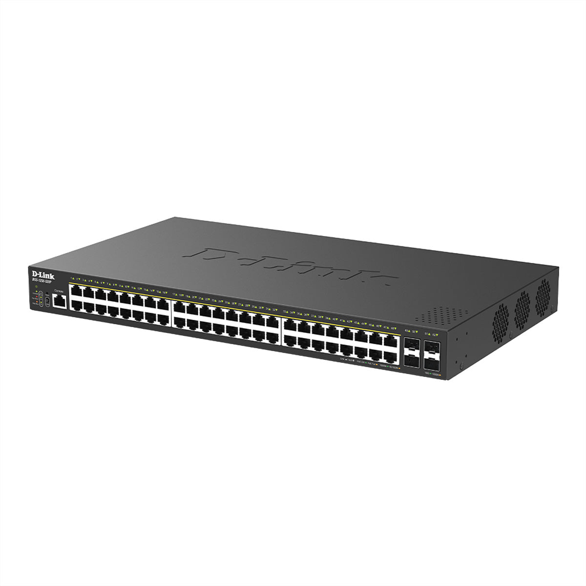 D-Link DGS-1250-52XP/E – Smart L2/L3 Switch – 48× 1G, 4× SFP+, PoE+, PoE-Budget 375 W, 19"