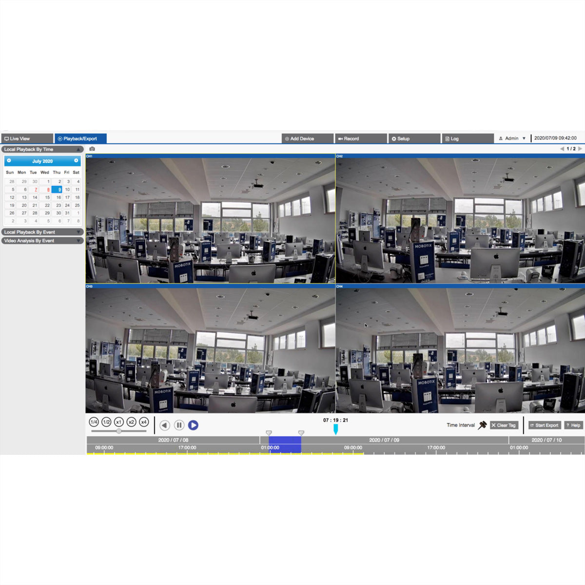 Mobotix MOVE NVR – 24 CH – 16× PoE – 8 GB RAM – 240 Mbps