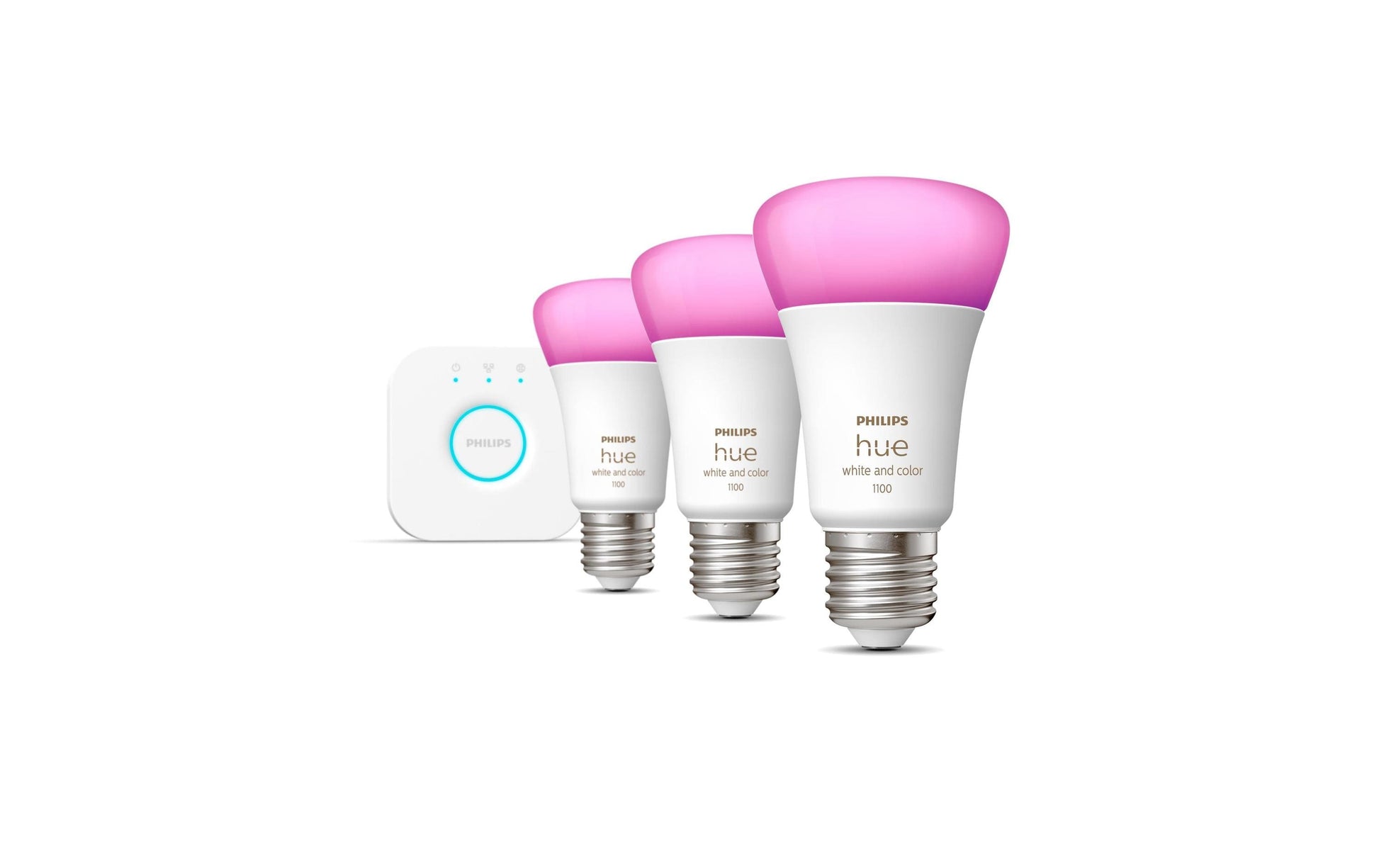 Philips by Signify Philips Hue Smart-Leuchtmittel E27 White & Color Ambiance – 1055 lm, 2200–6500 K/mehrfarbig, dimmbar – 3er-Pack