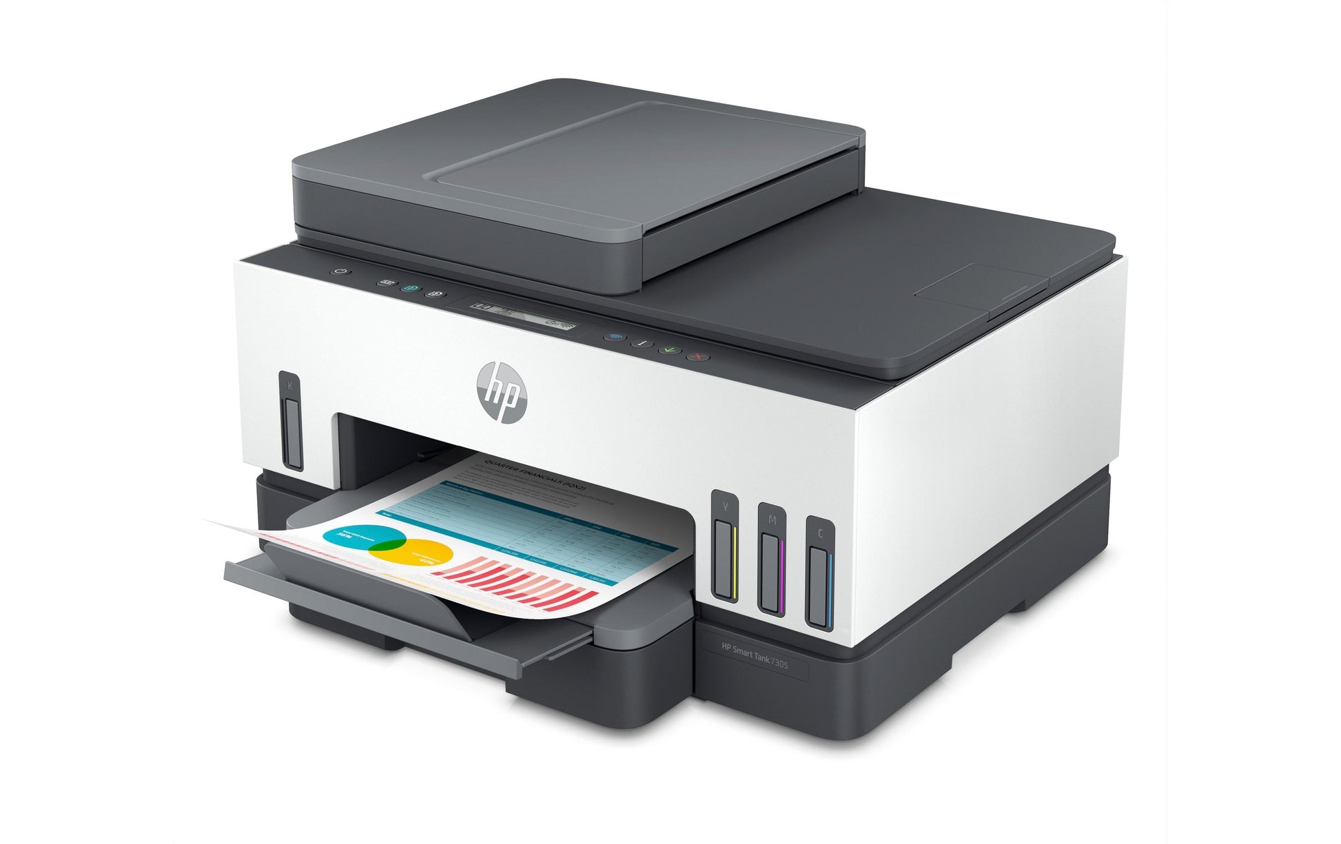 HP Smart Tank 7305 – Farbtintenstrahl-Multifunktionsdrucker, A4, 3-in-1, Duplex, ADF, WLAN/LAN, AirPrint