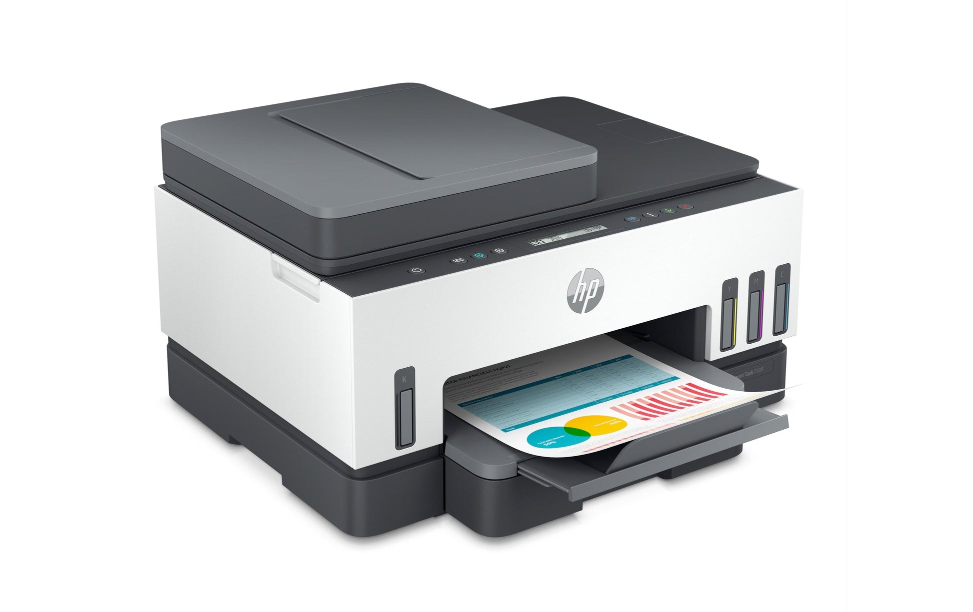 HP Smart Tank 7305 – Farbtintenstrahl-Multifunktionsdrucker, A4, 3-in-1, Duplex, ADF, WLAN/LAN, AirPrint