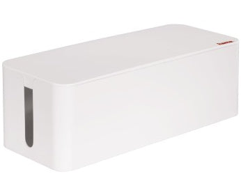 Hama Maxi Kabelbox 400 × 138 × 156 mm – für Kabel bis Ø 20 mm – weiss – Kunststoff