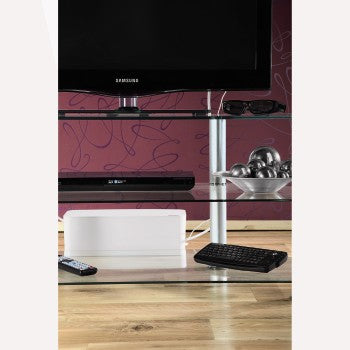 Hama Maxi Kabelbox 400 × 138 × 156 mm – für Kabel bis Ø 20 mm – weiss – Kunststoff