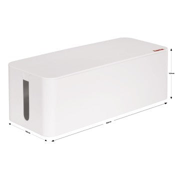 Hama Maxi Kabelbox 400 × 138 × 156 mm – für Kabel bis Ø 20 mm – weiss – Kunststoff