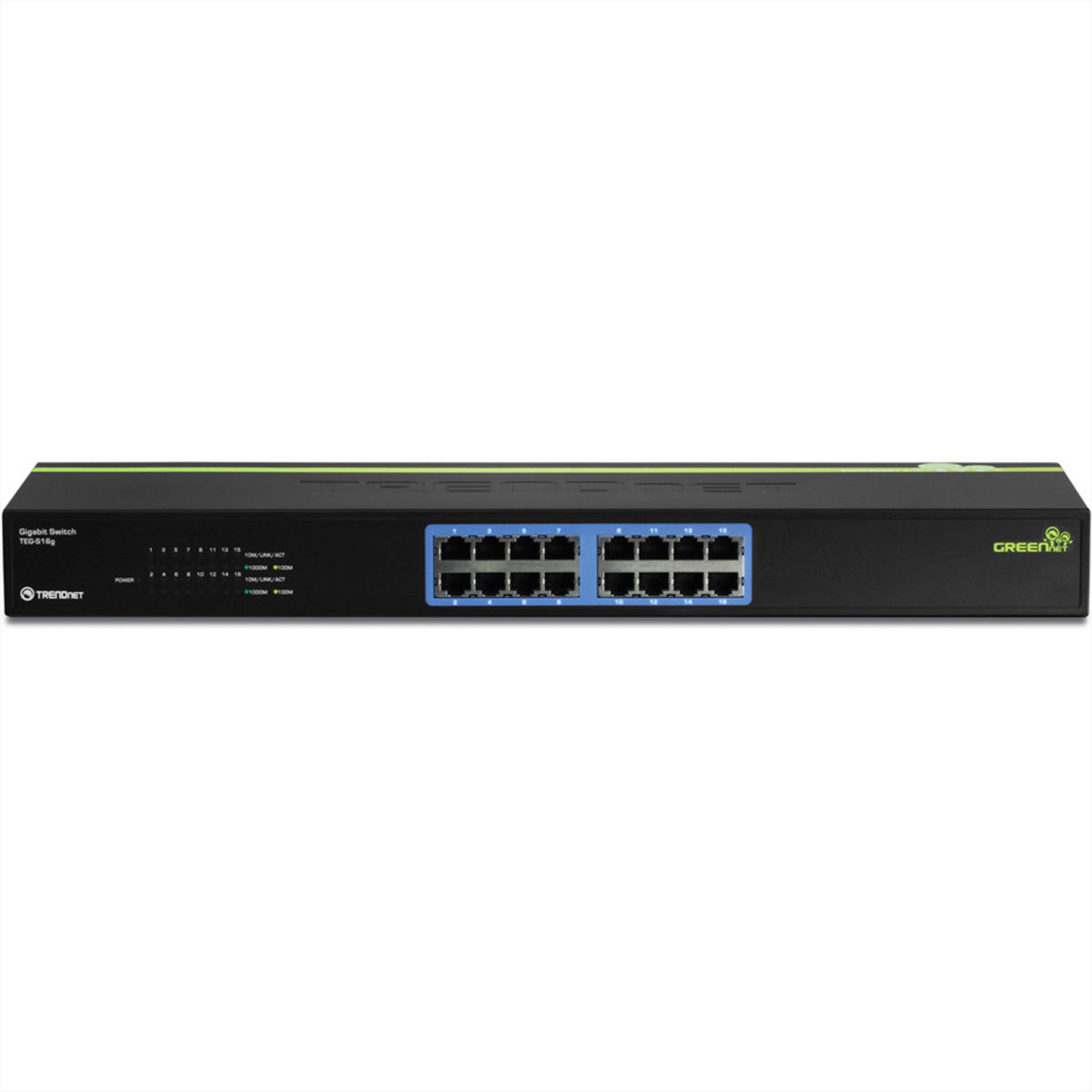 TRENDnet TEG-S16G – Unmanaged Switch – 16× 1G, 19", 1U