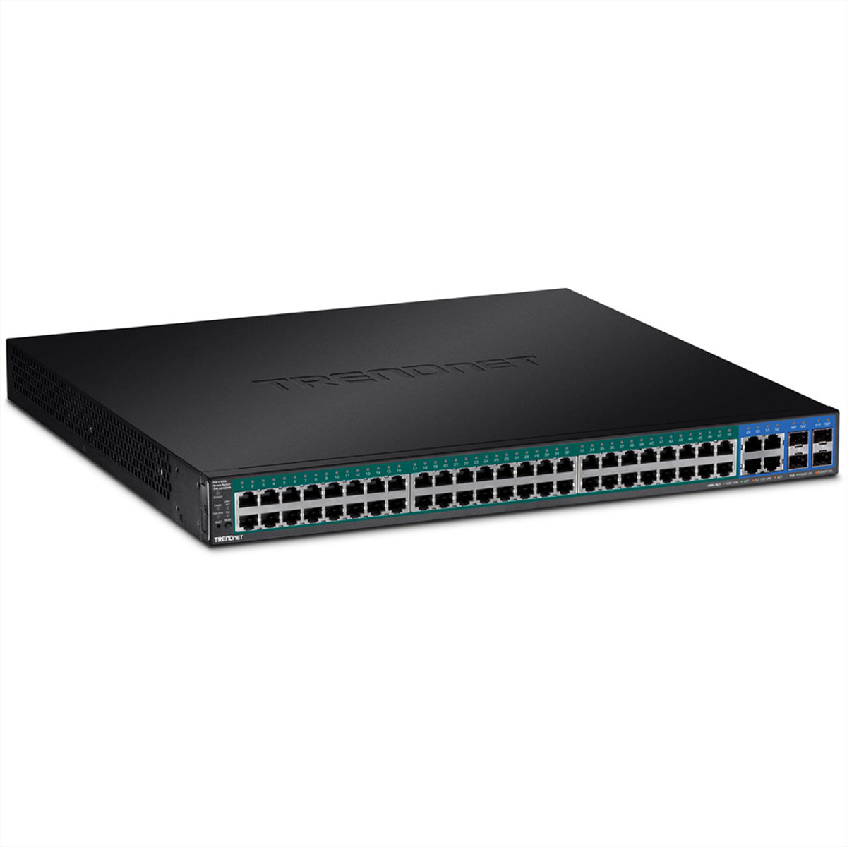 Trendnet TPE-5240WS – Smart Switch – 48× 1G, 4× SFP, PoE+, PoE-Budget 370 W, 19", 1U