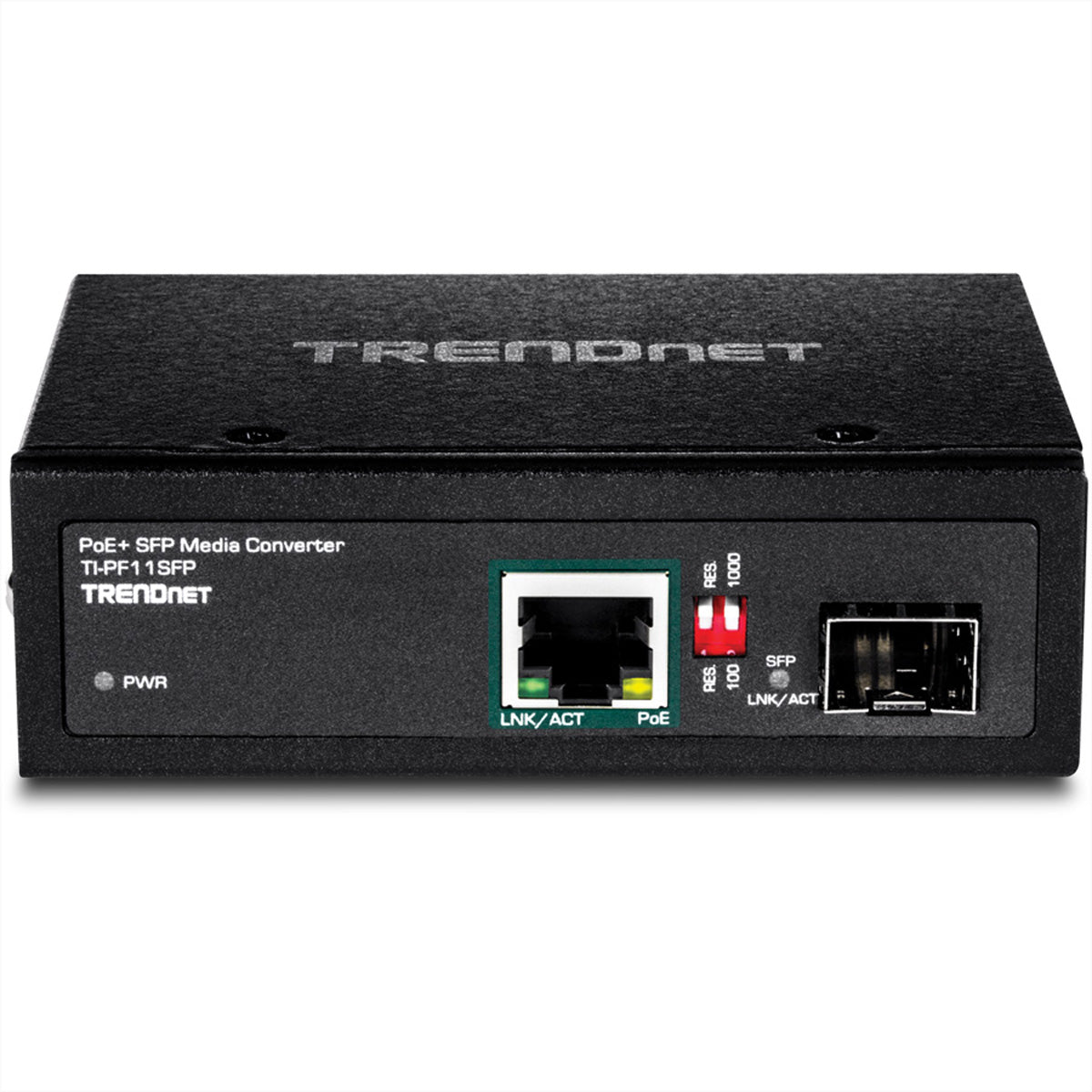 TRENDnet TI-PF11SFP Medienkonverter SFP zu RJ-45 – Gigabit SFP Single-/Multimode, bis 40 km, 1× RJ-45 – IP30
