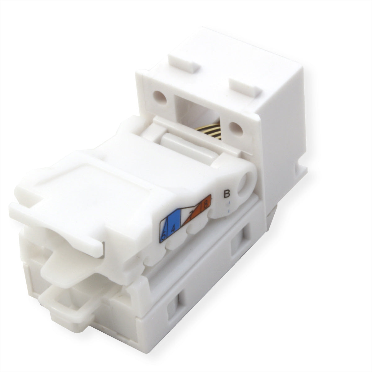 TRENDnet TC-K50C6 – Keystone-Buchsen Cat6, werkzeuglos, 50×, abgewinkelt, RJ-45, 10GBase-T, Weiss, für TC-KP24