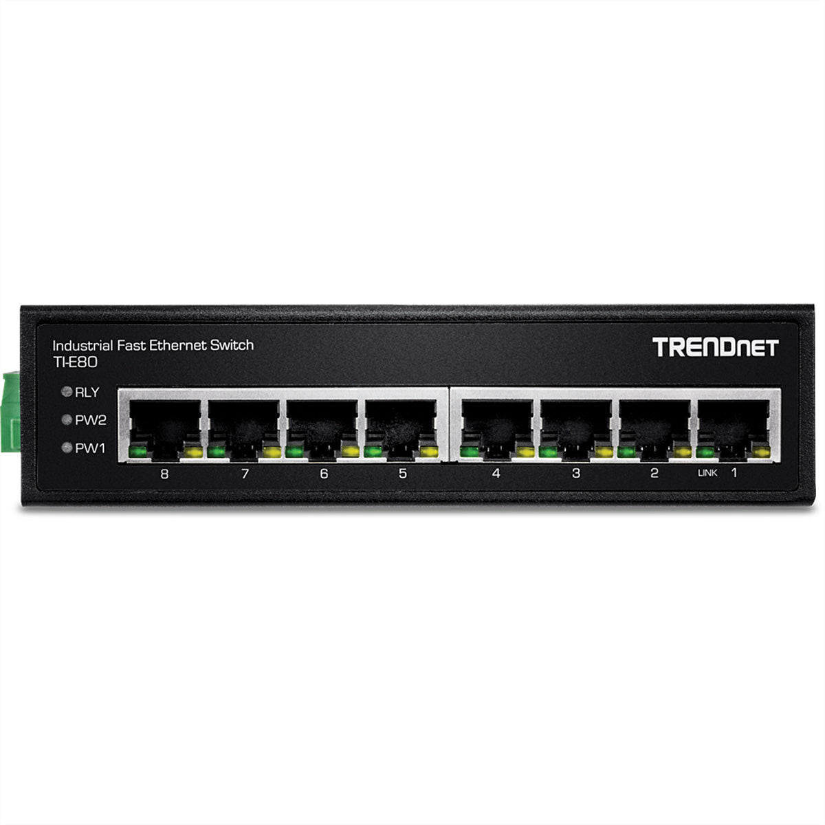 TRENDnet TI-E80 – Unmanaged Switch – 8× Fast Ethernet (10/100), DIN-Rail, IP30