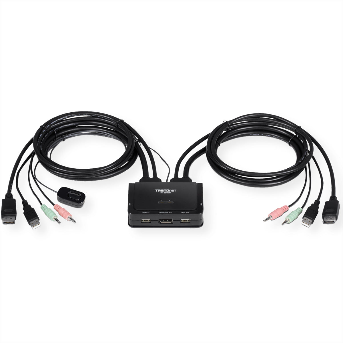 TRENDnet TK-220DPi – 2-Port DP KVM-Switch – 4K/60 Hz, USB, Audio