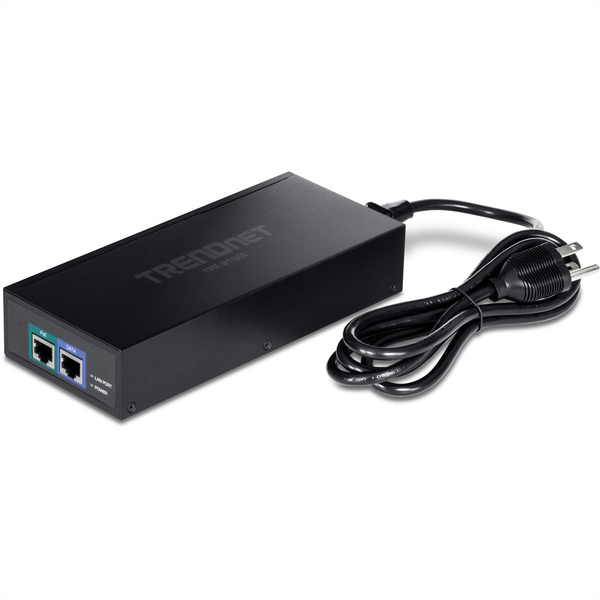 TRENDnet TPE-319GI PoE-Injektor – 10 Gbit/s, PoE++ 90 W, 1 Port, bis 100 m (Cat6a), für PoE/PoE+/PoE++ Geräte