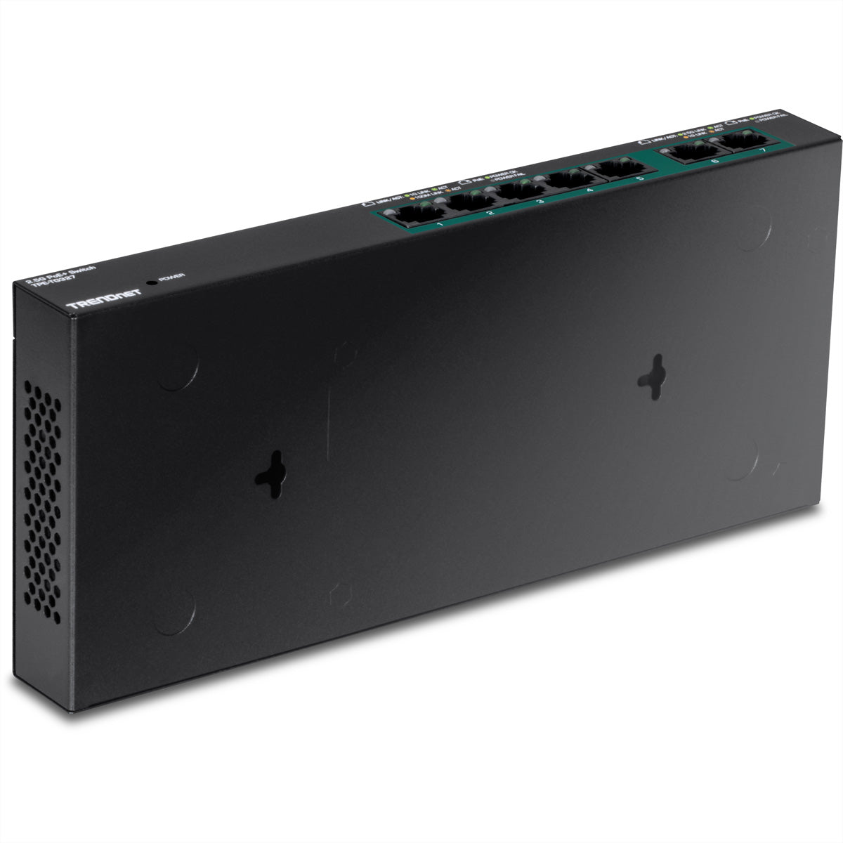 Trendnet TPE-TG327 – Unmanaged Switch – 5× 1G, 2× 2.5G, PoE+, PoE-Budget 70 W, Desktop