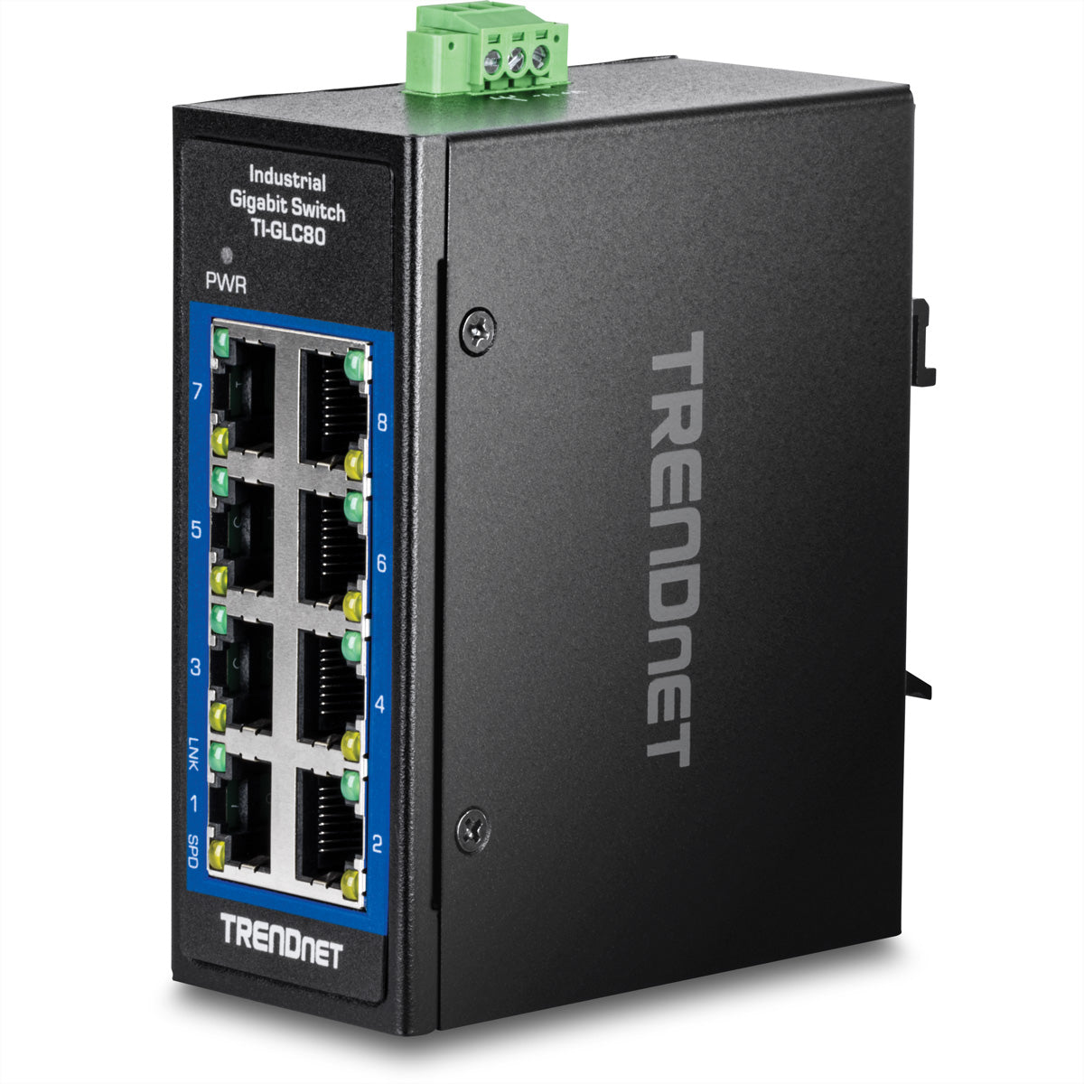 TRENDnet TI-GLC80 – Unmanaged Switch – 8× 1G, DIN-Rail