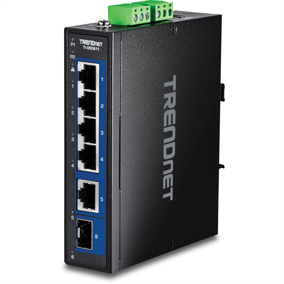 TRENDnet TI-G50611 – Unmanaged Switch – 4× 2,5G, 1× 10G, 1× SFP+, DIN-Rail