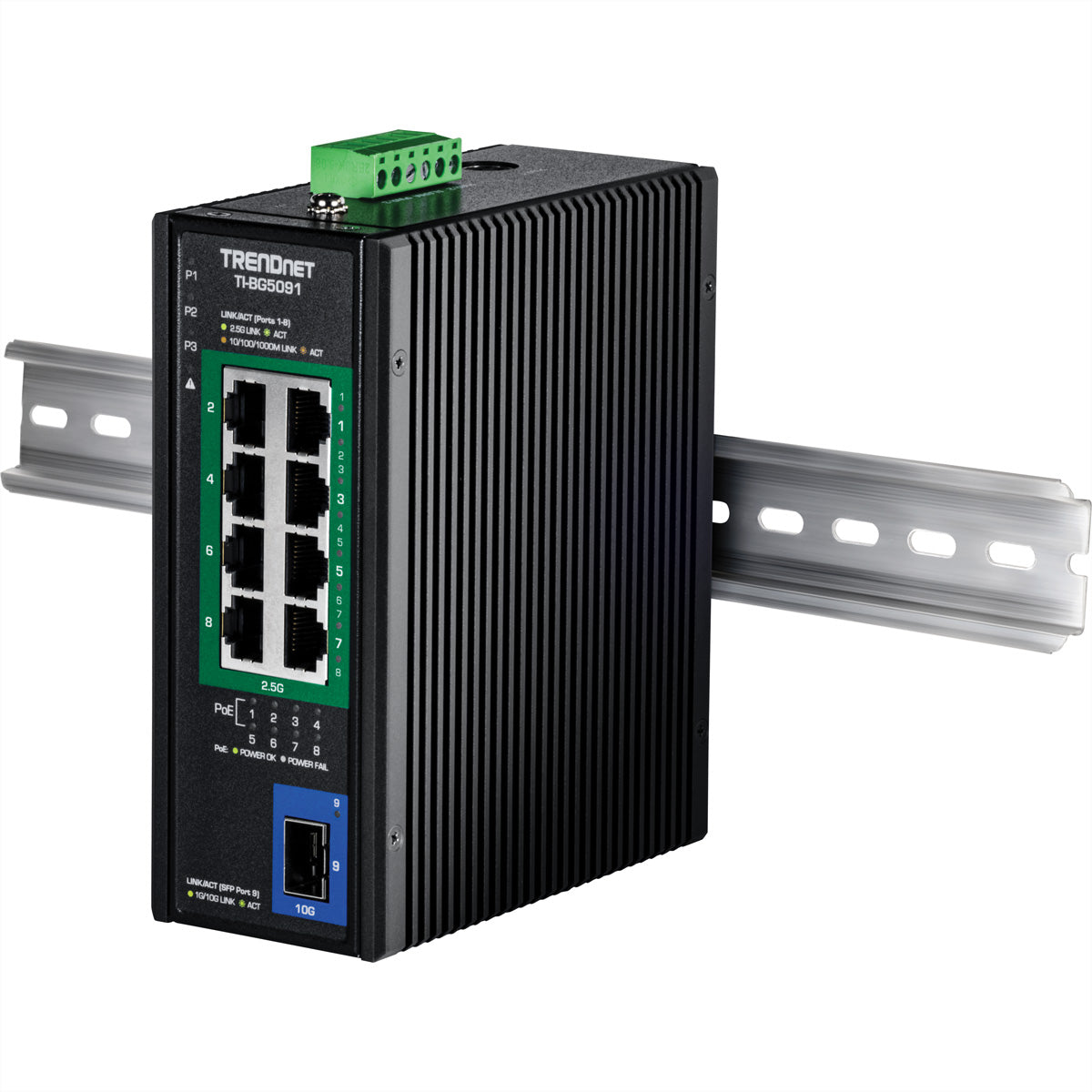 TRENDnet TI-BG5091 – Switch – 8×2.5G, 1×SFP+, PoE++ 480 W