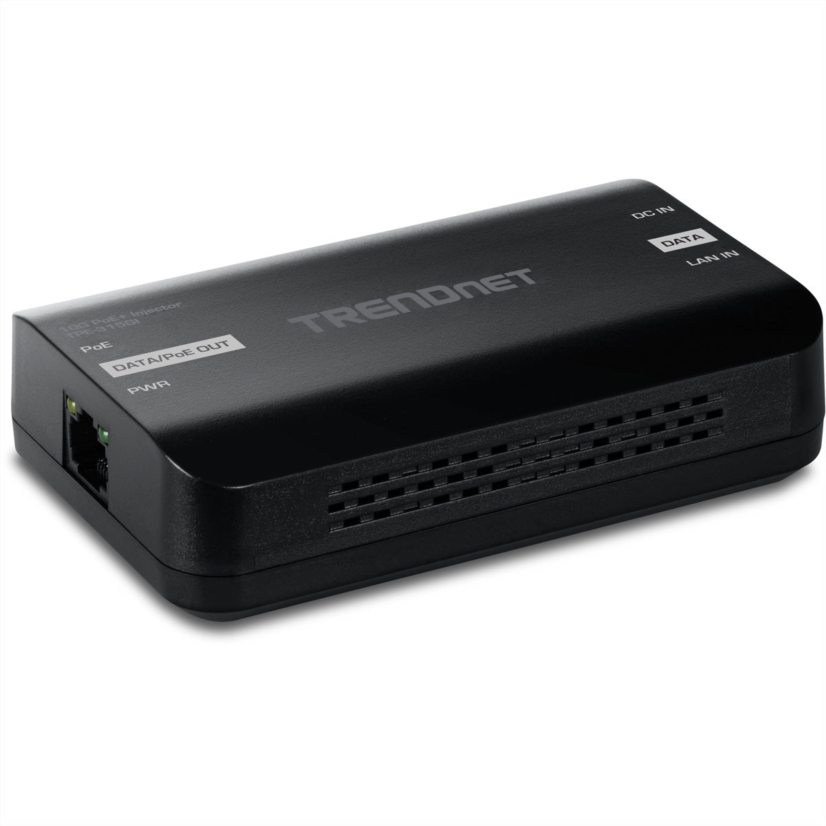 TRENDnet TPE-315GI PoE-Injektor – 10 Gbit/s, PoE+ 30 W, 1× RJ-45 – Schwarz