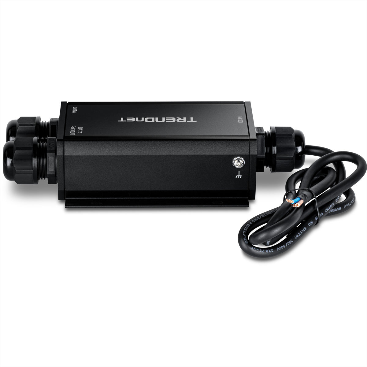 TRENDnet TI-O119GI PoE-Injektor – 95 W PoE++ (IEEE 802.3bt), 2× Gigabit (1× PoE), IP67, Wandmontage