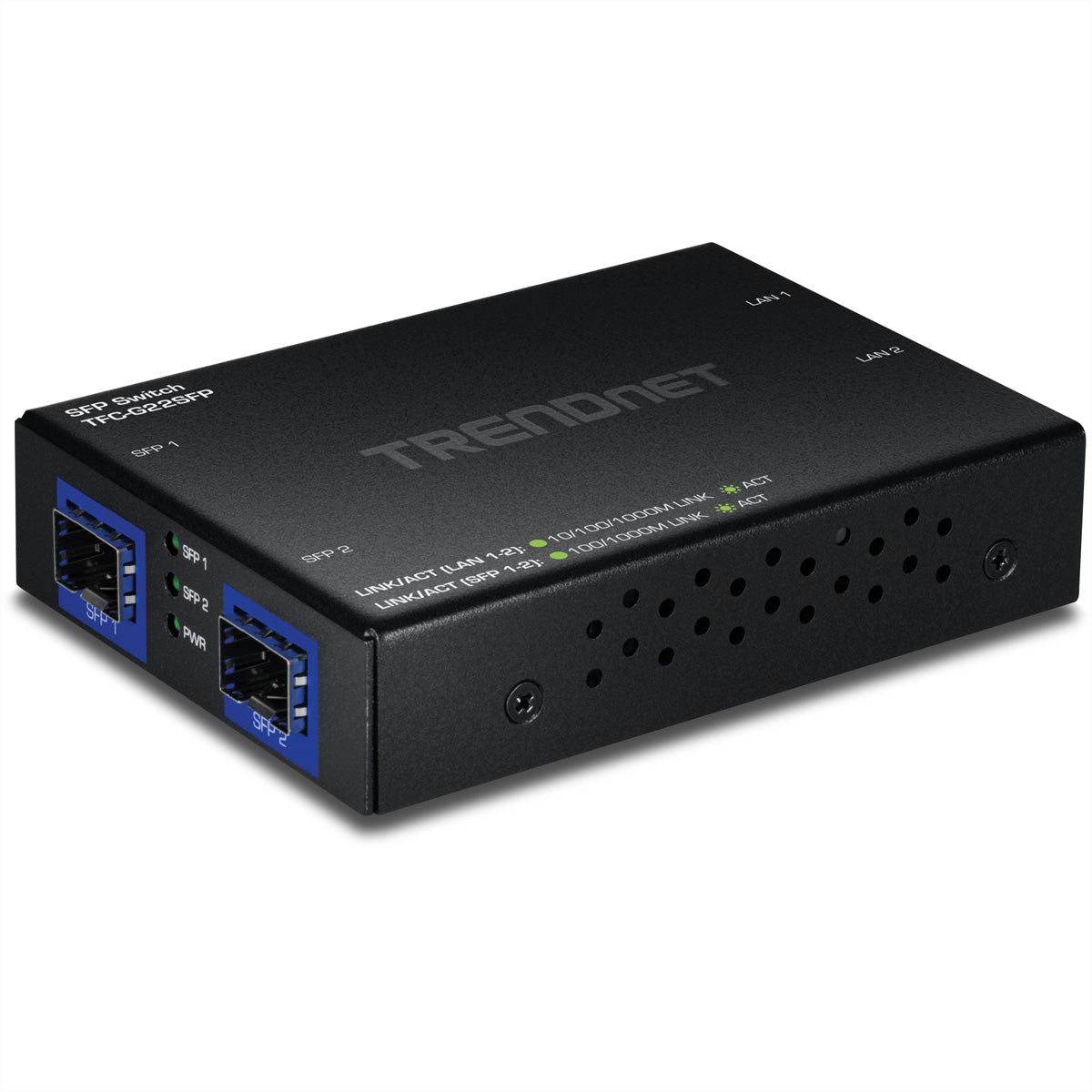 TRENDnet TFC-G22SFP – Unmanaged Switch – 2× 1G, 2× SFP