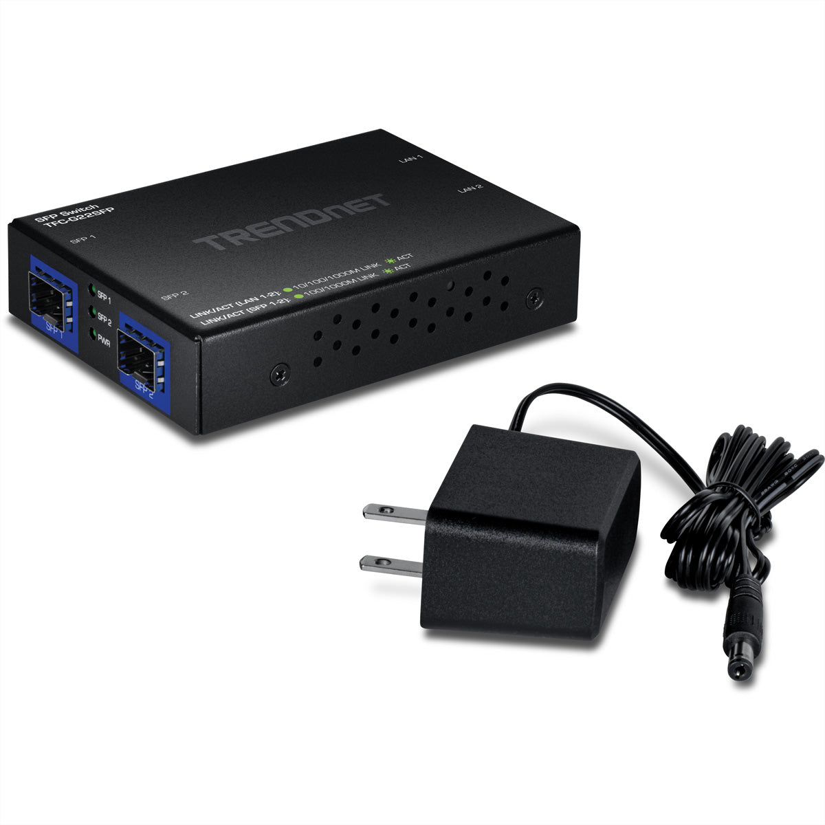 TRENDnet TFC-G22SFP – Unmanaged Switch – 2× 1G, 2× SFP