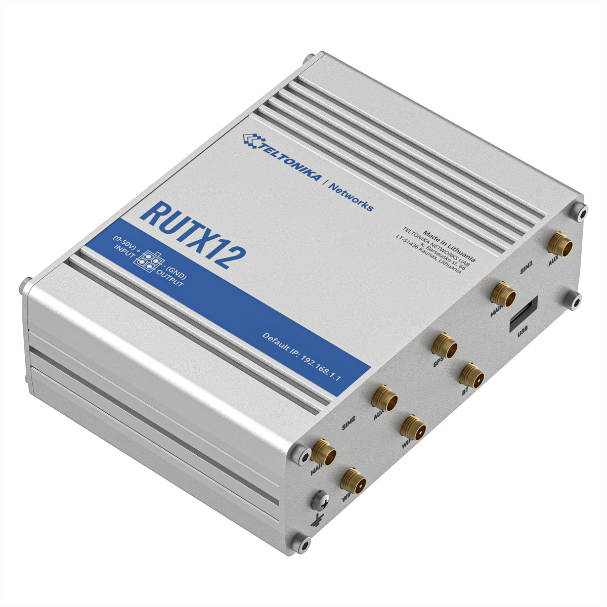 Teltonika RUTX12 – WLAN-Router – Wi-Fi 5 Dual-Band (2,4/5 GHz), 867 Mbit/s, GbE