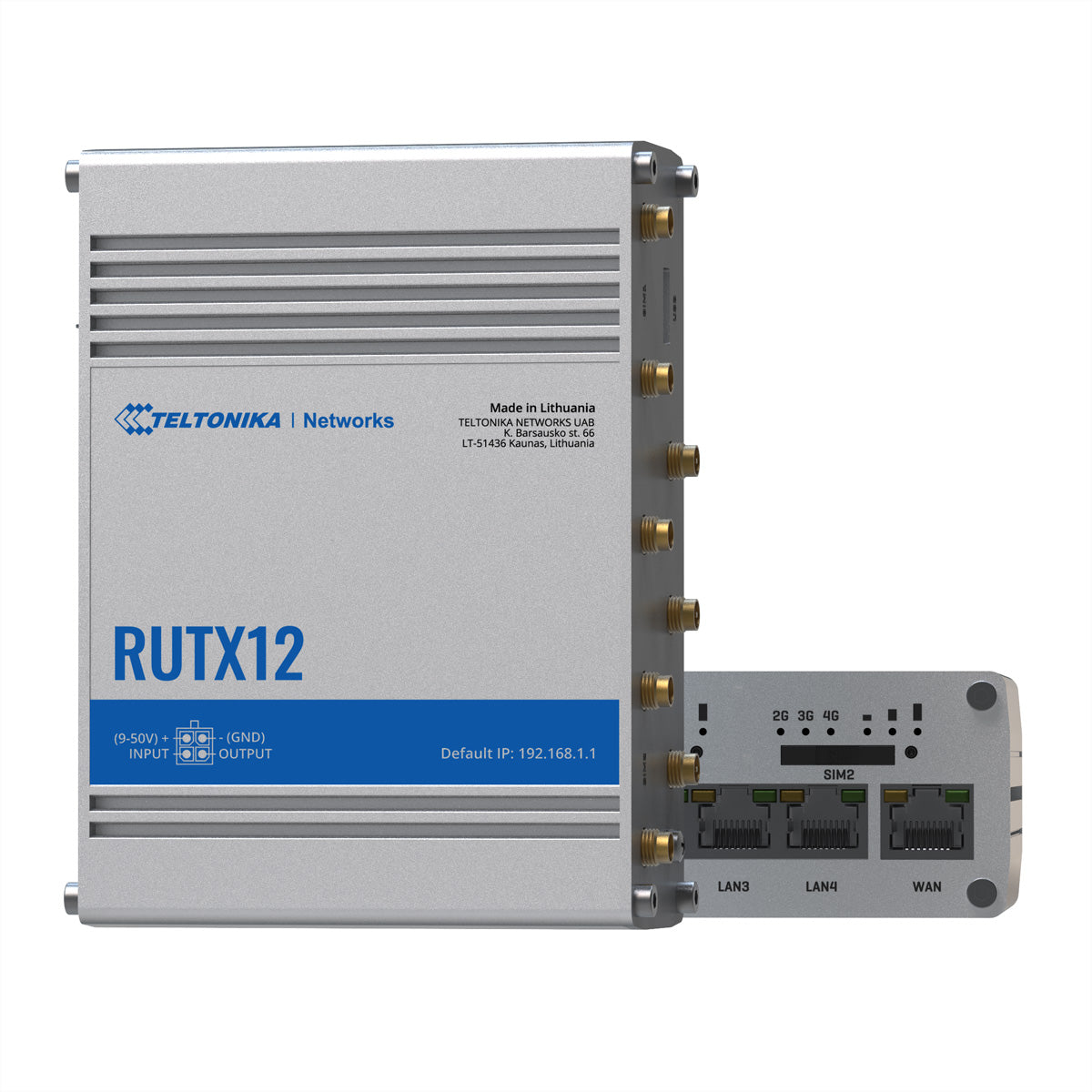 Teltonika RUTX12 – WLAN-Router – Wi-Fi 5 Dual-Band (2,4/5 GHz), 867 Mbit/s, GbE