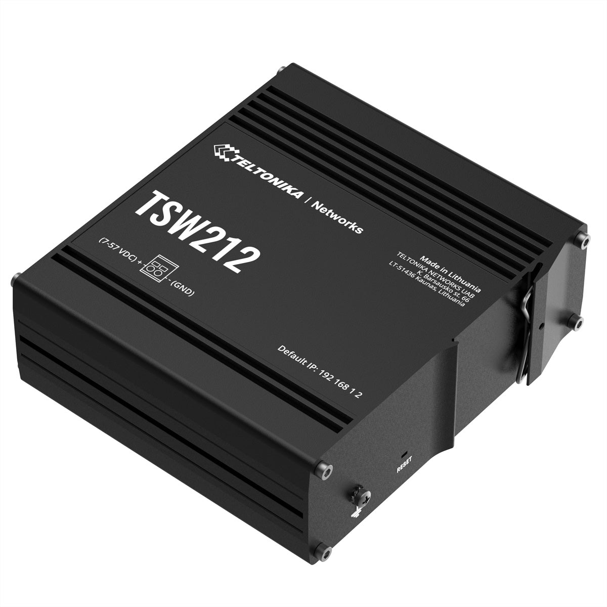 Teltonika TSW212 – Managed L2/L3 Switch – 8× 1G, 2× SFP, DIN-Schiene