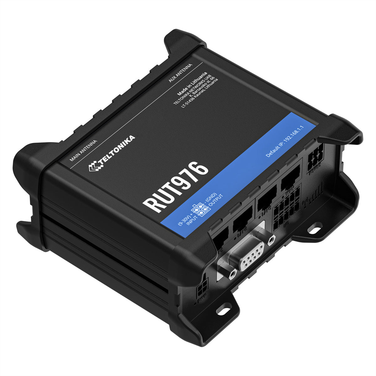 Teltonika RUT976 – 5G RedCap Router – Wi‑Fi 4 (802.11n), 4× 10/100 Mbit/s RJ‑45, 2× SIM, PoE