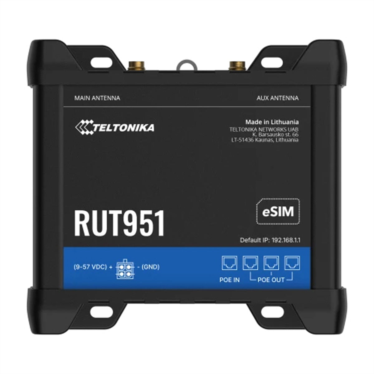 Teltonika RUT951 – WLAN-Router – Wi-Fi 4 Single-Band (2,4 GHz)
