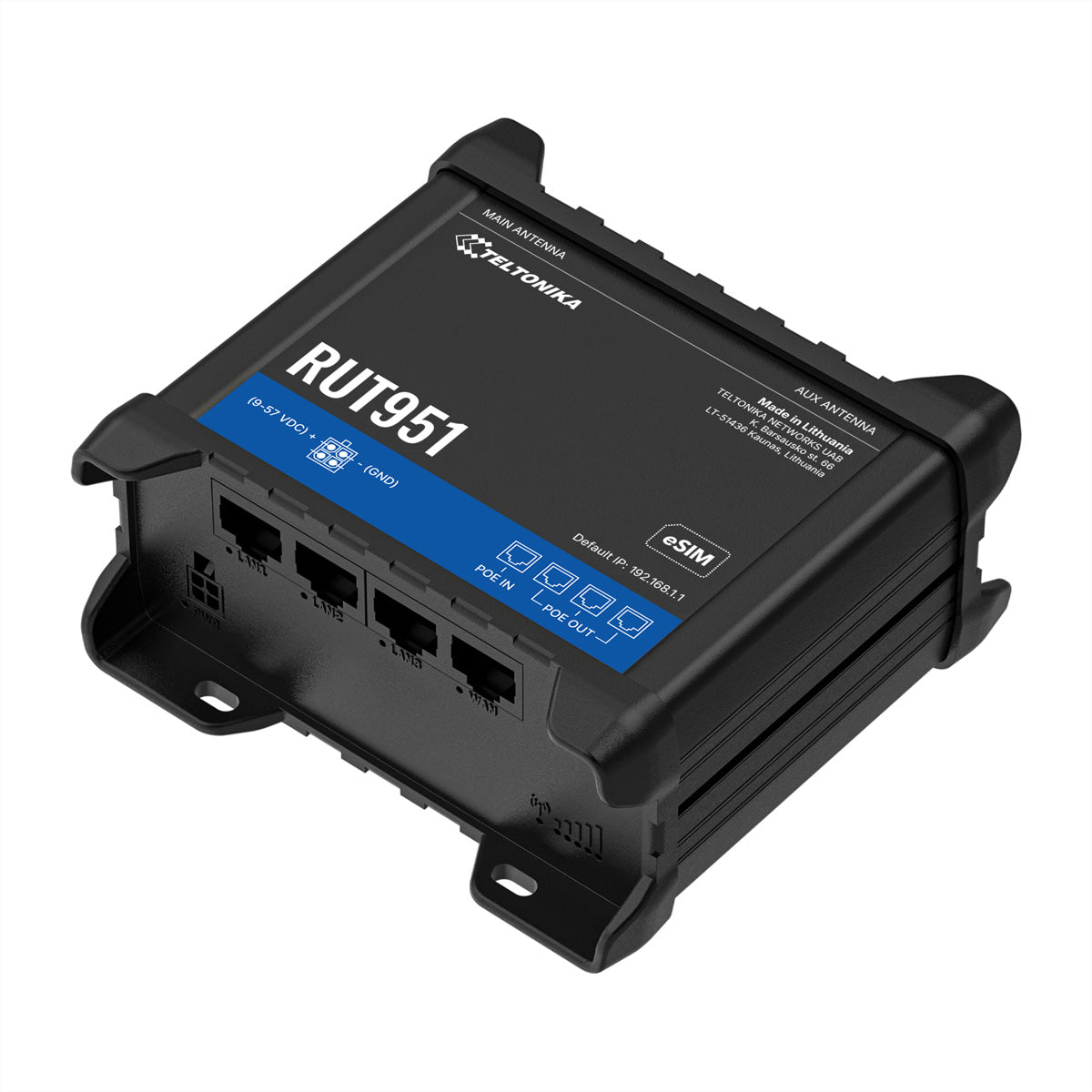 Teltonika RUT951 – WLAN-Router (4G LTE) – Wi-Fi 4, 3×LAN 10/100