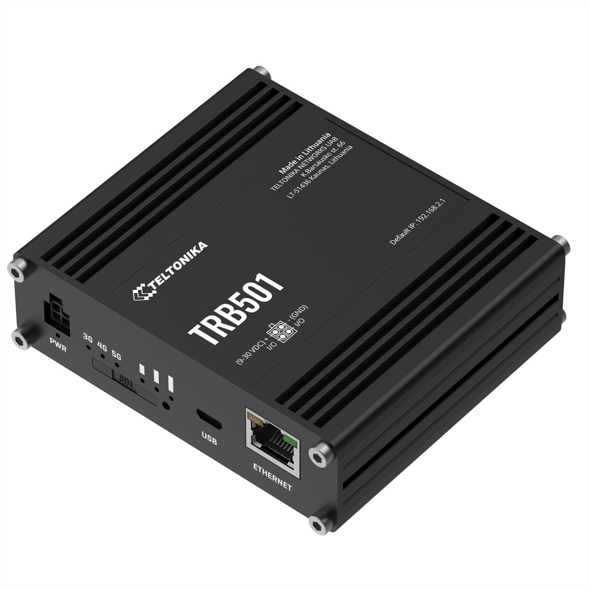 Teltonika TRB501 – 5G Router, 2,5GbE, eSIM, 4 abnehmbare SMA-Antennen, Schwarz
