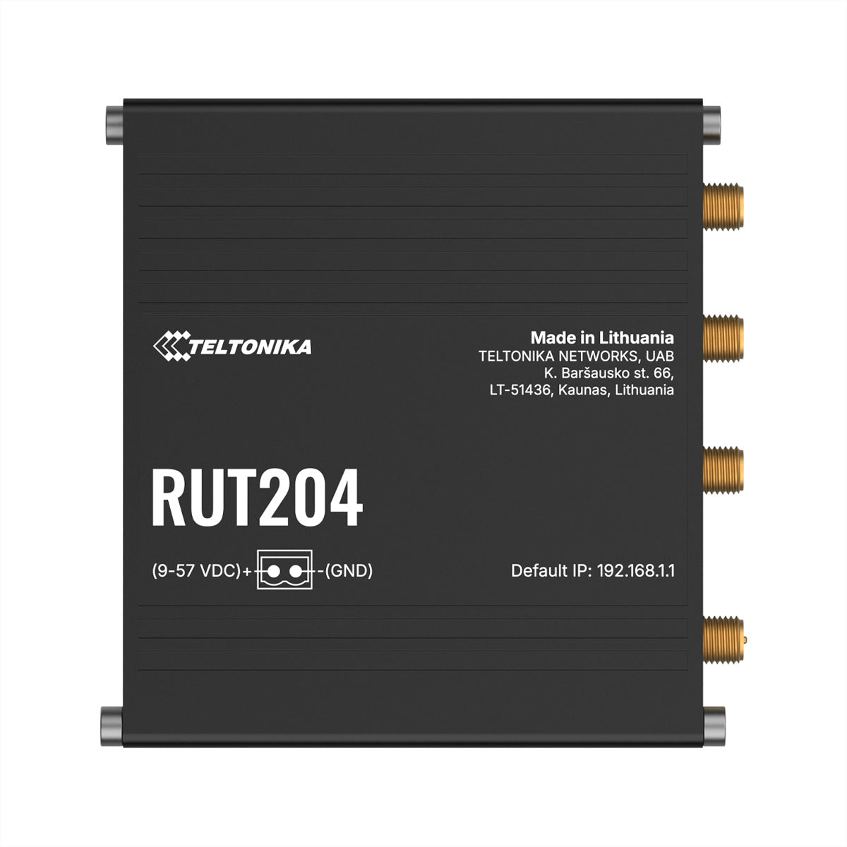 Teltonika RUT204 – LTE-Router, LTE Cat 4, Wi-Fi 4, Dual-SIM, 1x LAN 10/100, RS232, CAN-Bus, PoE-In
