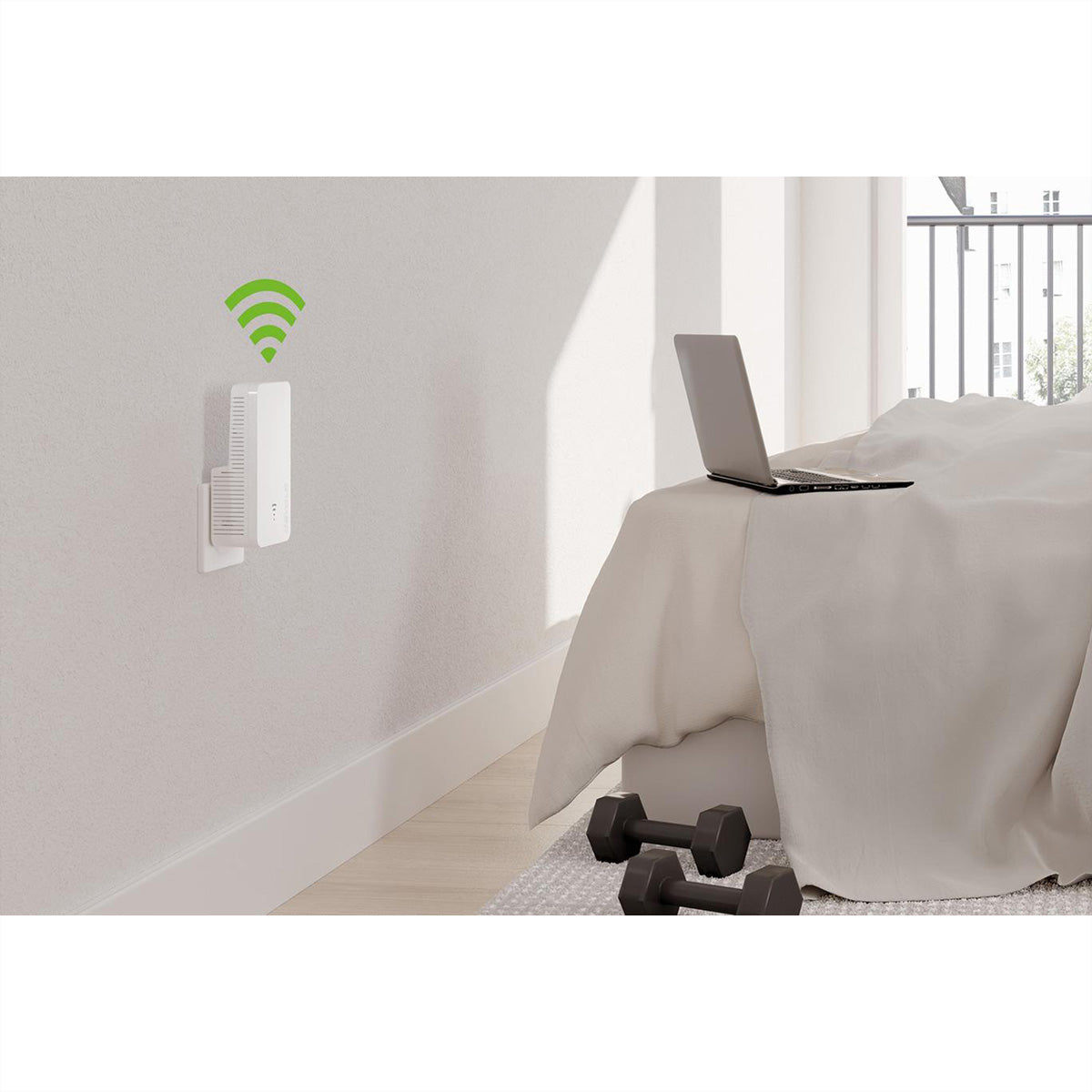 Devolo Wi-Fi 6 Repeater 3000 – Wi-Fi 6, Dual-Band, bis 3 Gbit/s, 1× Gigabit LAN