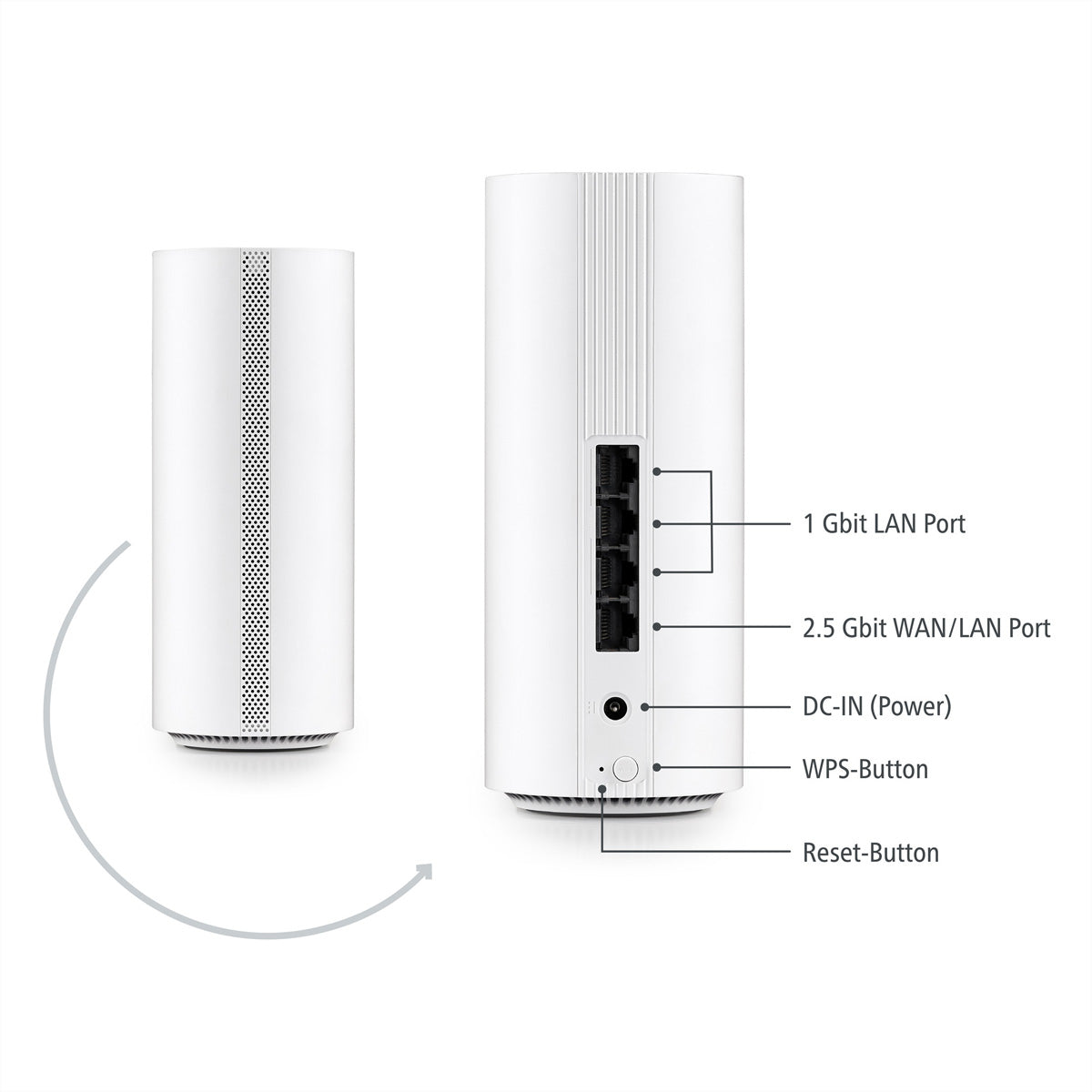 Devolo BE6500 Erweiterung – Access Point – Wi-Fi 7 (2,4/5 GHz), 5,8 Gbit/s, 2,5GbE