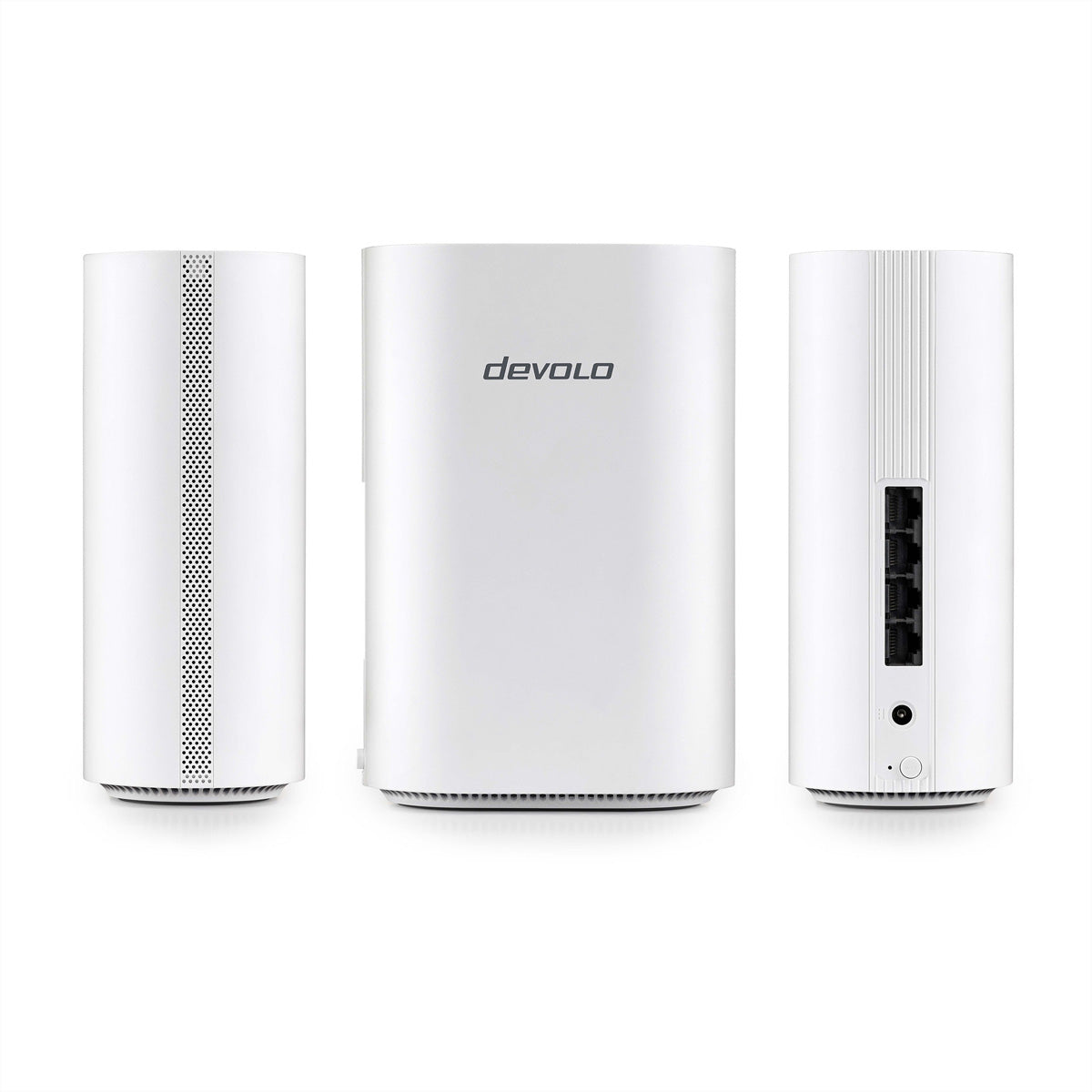 Devolo BE9300 Mesh-Set (3er) – Wi-Fi 7, Tri-Band (2,4/5/6 GHz), bis 9,3 Gbit/s, je 1× 2,5GbE, 3× 1G