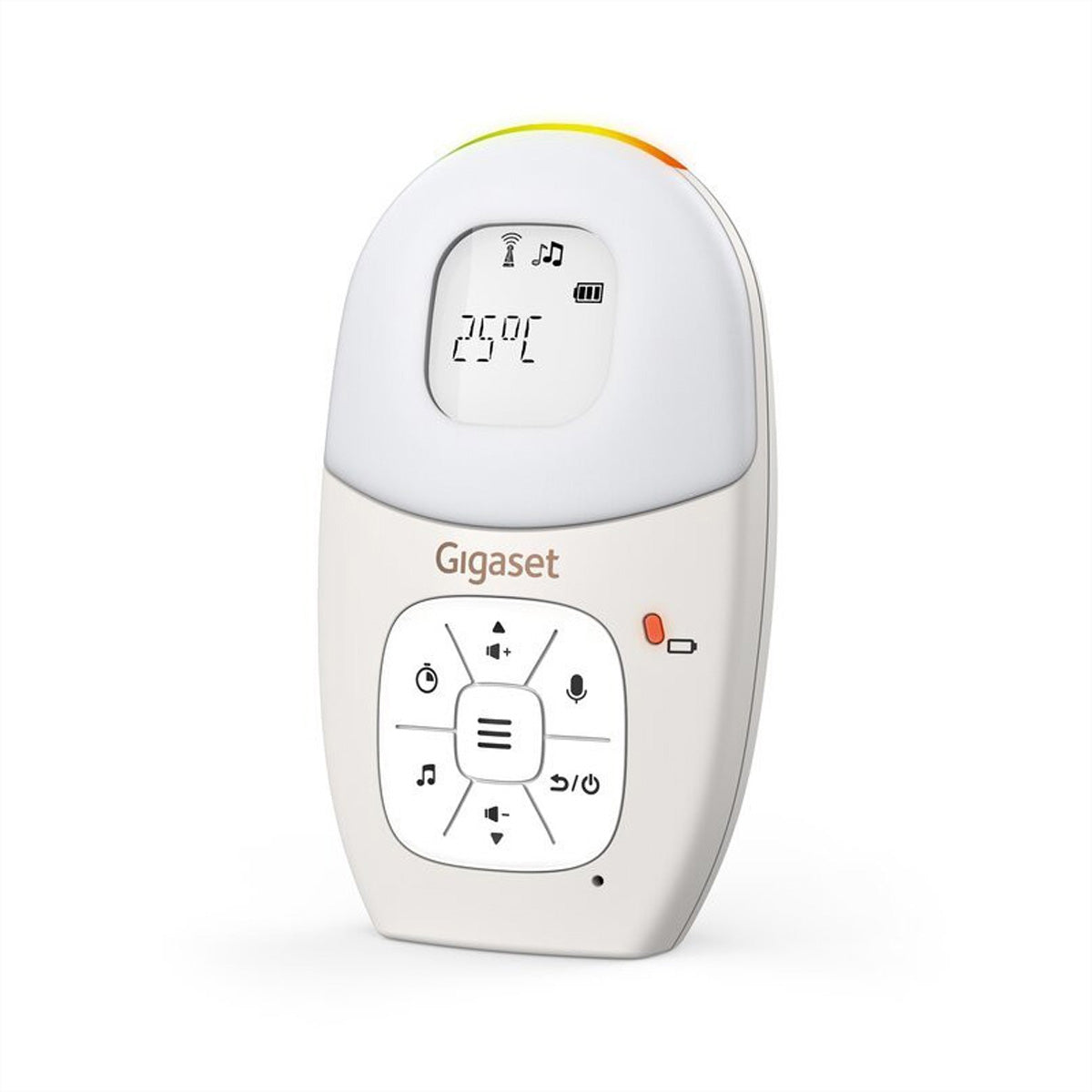 Gigaset Baby 100 Audio – DECT Audio-Babyphone, Reichweite bis 300 m, Batteriebetrieb, 4× NiMH, Grau