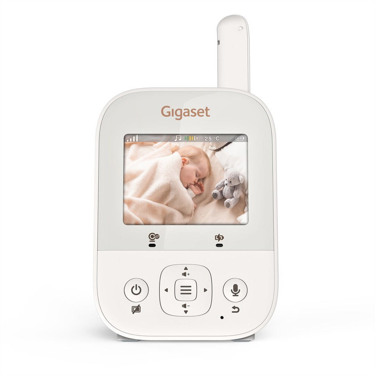 Gigaset Baby 300 Video – Babyphone, Video, FHSS, Akkubetrieb, Reichweite bis 300 m, Creme/Weiss