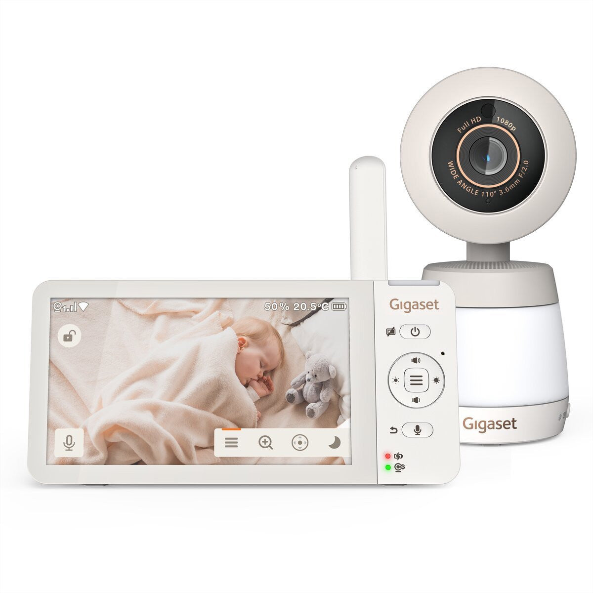Gigaset Baby 700 Connected Babyphone – Video, Audio – WLAN – Akku – Display – Temperatur & Feuchte