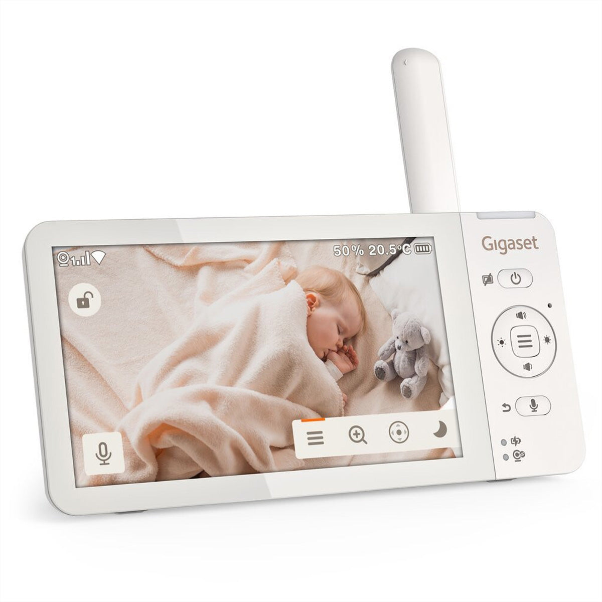 Gigaset Baby 700 Connected Babyphone – Video, Audio – WLAN – Akku – Display – Temperatur & Feuchte