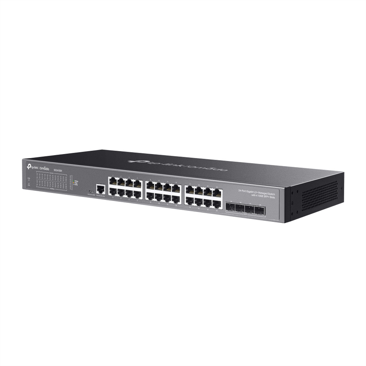 TP-Link SG3428X – Managed Switch – 24×GbE, 4×SFP+, L2+/L3, 19" Rack