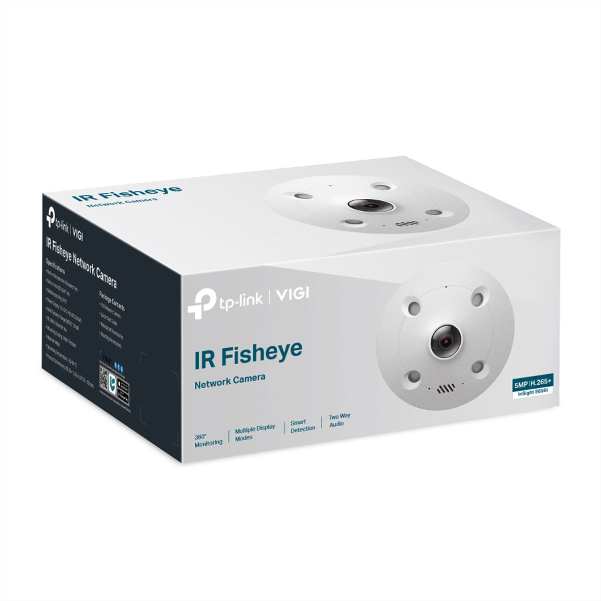 TP-Link InSight S655I Fisheye – 5MP – 180° – PoE – IP67 IK10
