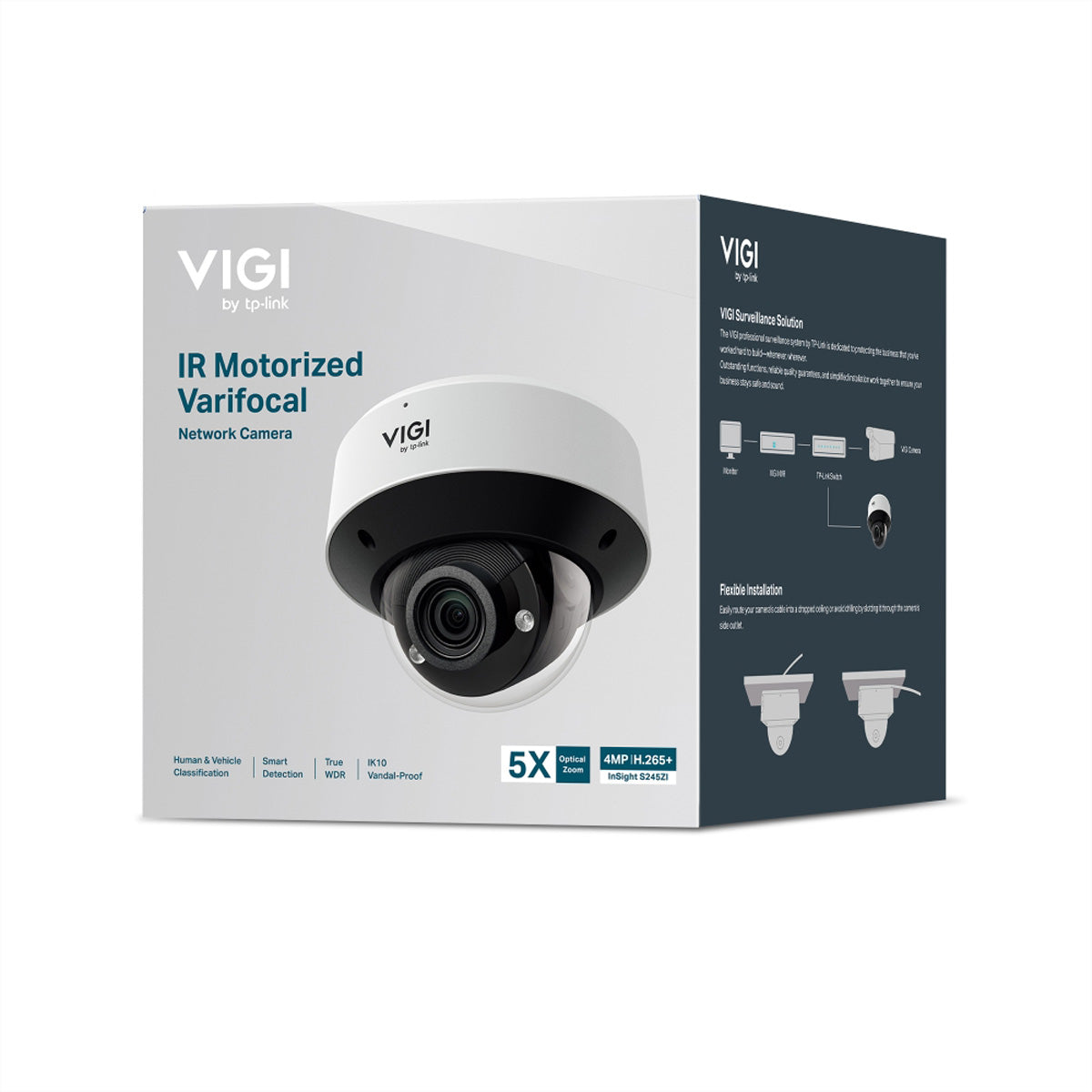 TP-Link InSight S245ZI PTZ – 4MP – 5× Zoom – PoE – IR 60 m – IP67 IK10