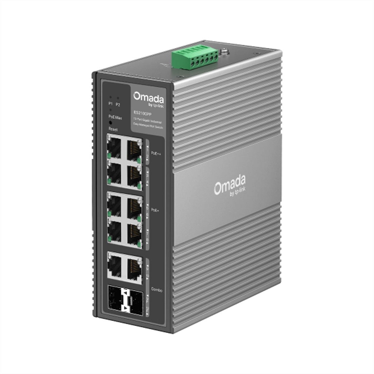 TP-Link IES210GPP – Managed Switch – 8×GbE, 2×SFP, PoE++ 240 W