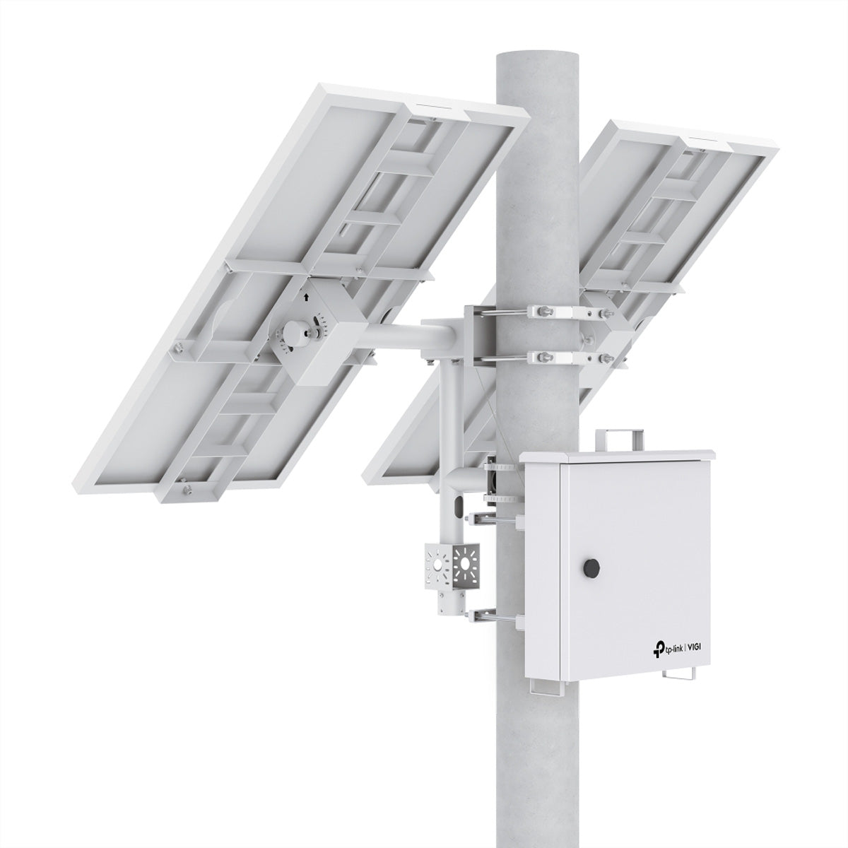 TP-Link VIGI 180W Solar Mount – Montageset, Mastmontage, Integrierter Li-Ion-Akku, 384 × 246 × 77 mm, 20 kg