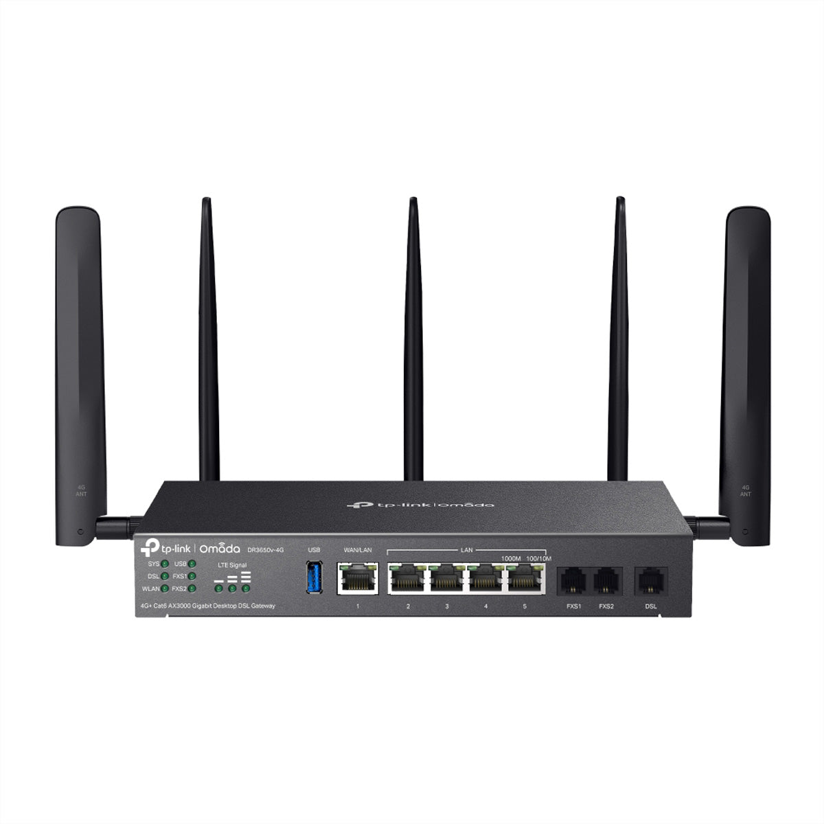 TP-Link DR3650V-4G DSL-Gateway – Wi-Fi 6 (AX3000), Dual-Band, 3× RJ-11, 4× Gigabit RJ-45, 2× USB 3.0