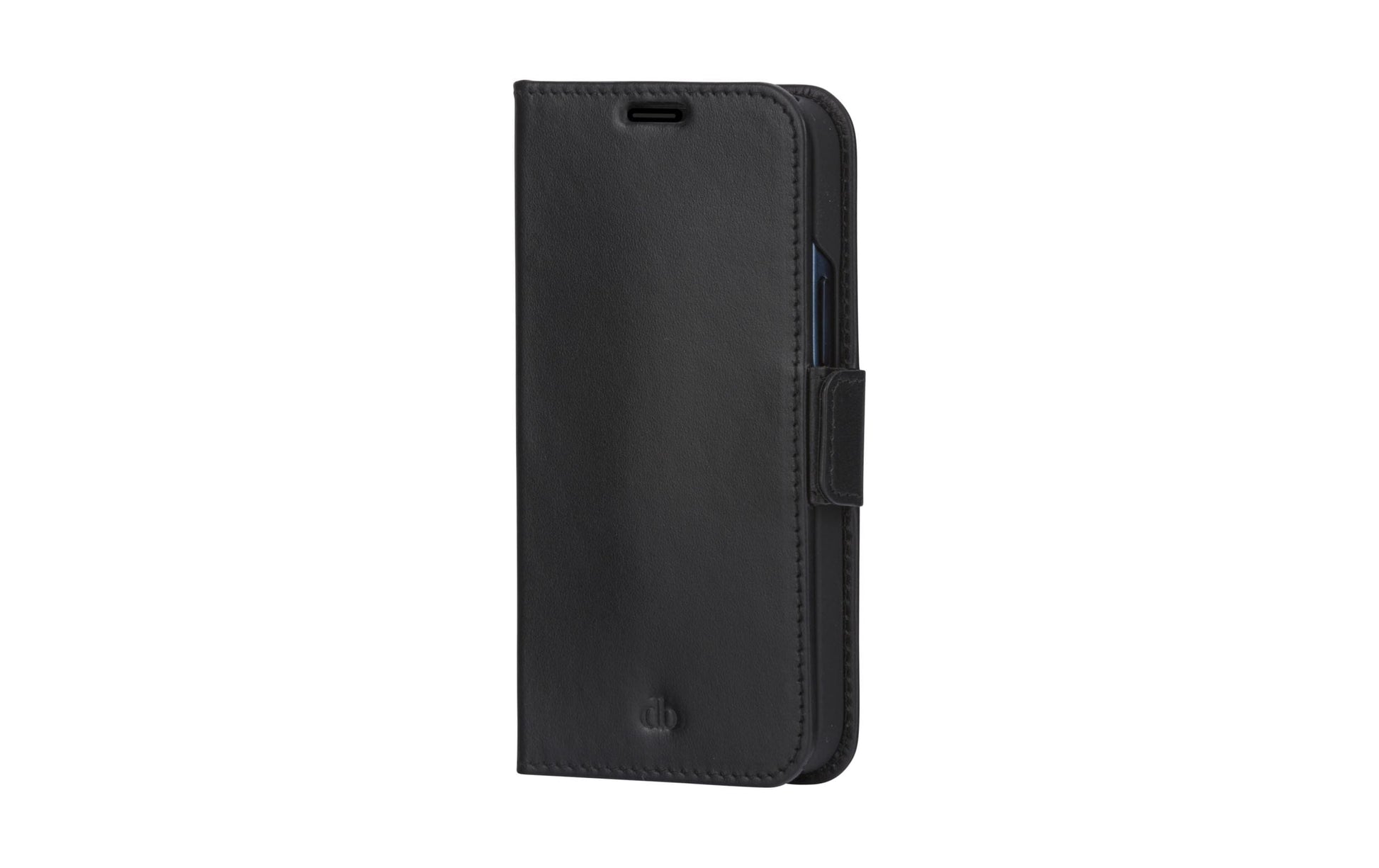 dbramante1928 Copenhagen Slim Wallethülle – für Apple iPhone 13 Pro Max, 3 Kartenfächer, Leder, schwarz