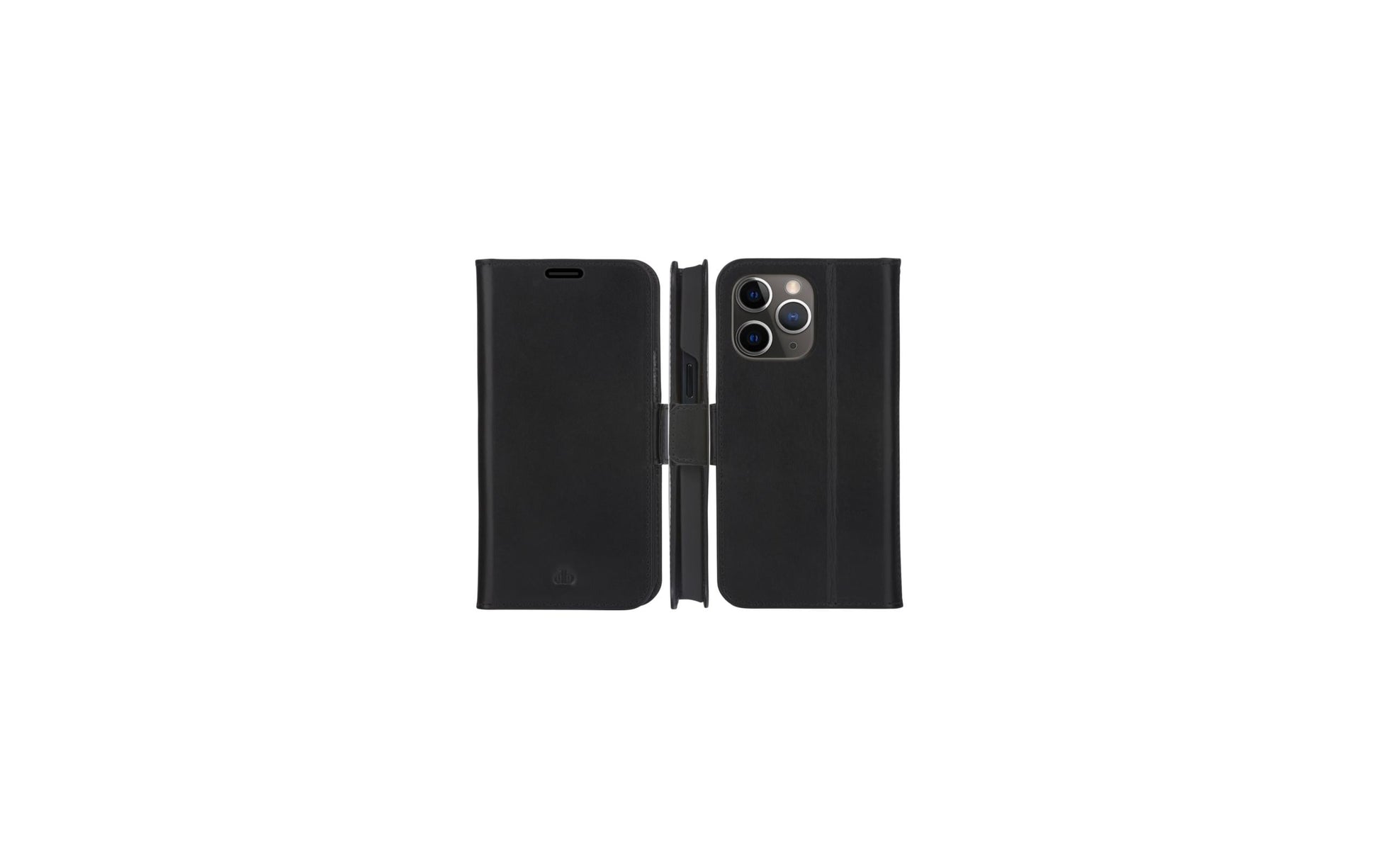 dbramante1928 Copenhagen Slim Wallethülle – für Apple iPhone 13 Pro Max, 3 Kartenfächer, Leder, schwarz