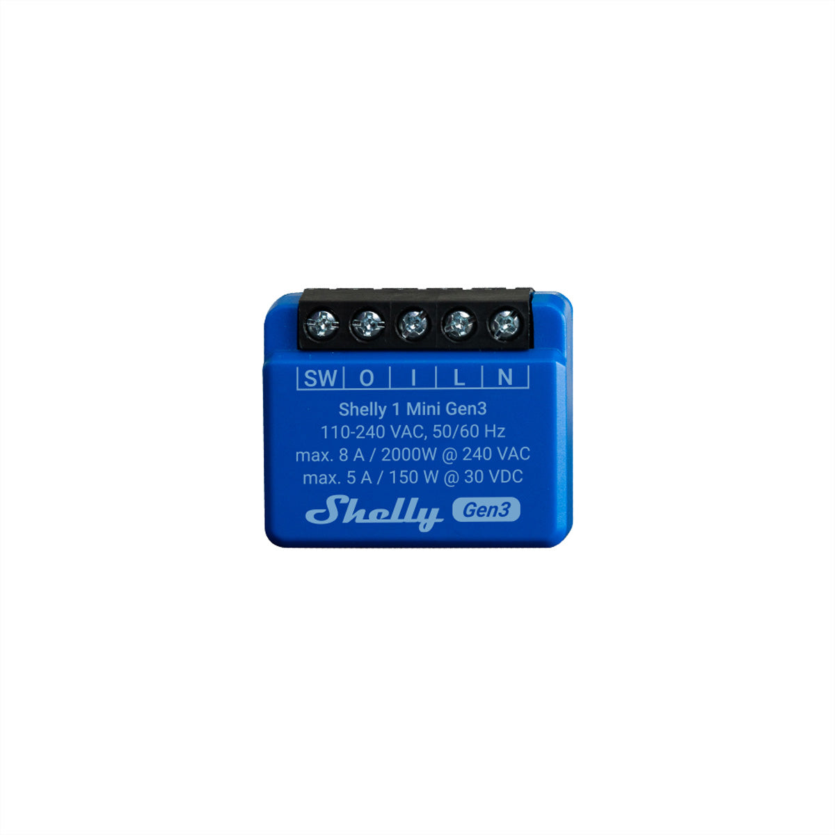 Shelly 1 Mini Gen3 – Zubehör – Relais, WLAN, Bluetooth, 8 A – für Amazon Alexa, Google Assistant