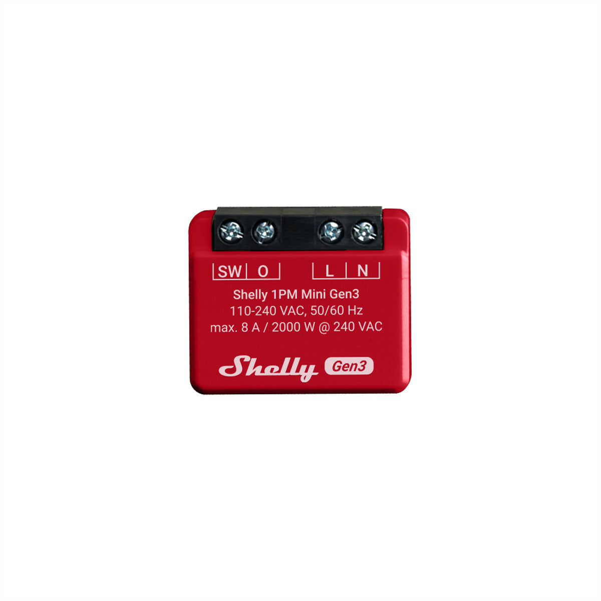 Shelly 1PM Mini Gen3 – Smart-Steckdose – 8 A, Verbrauchsmessung – für Amazon Alexa, Google Assistant