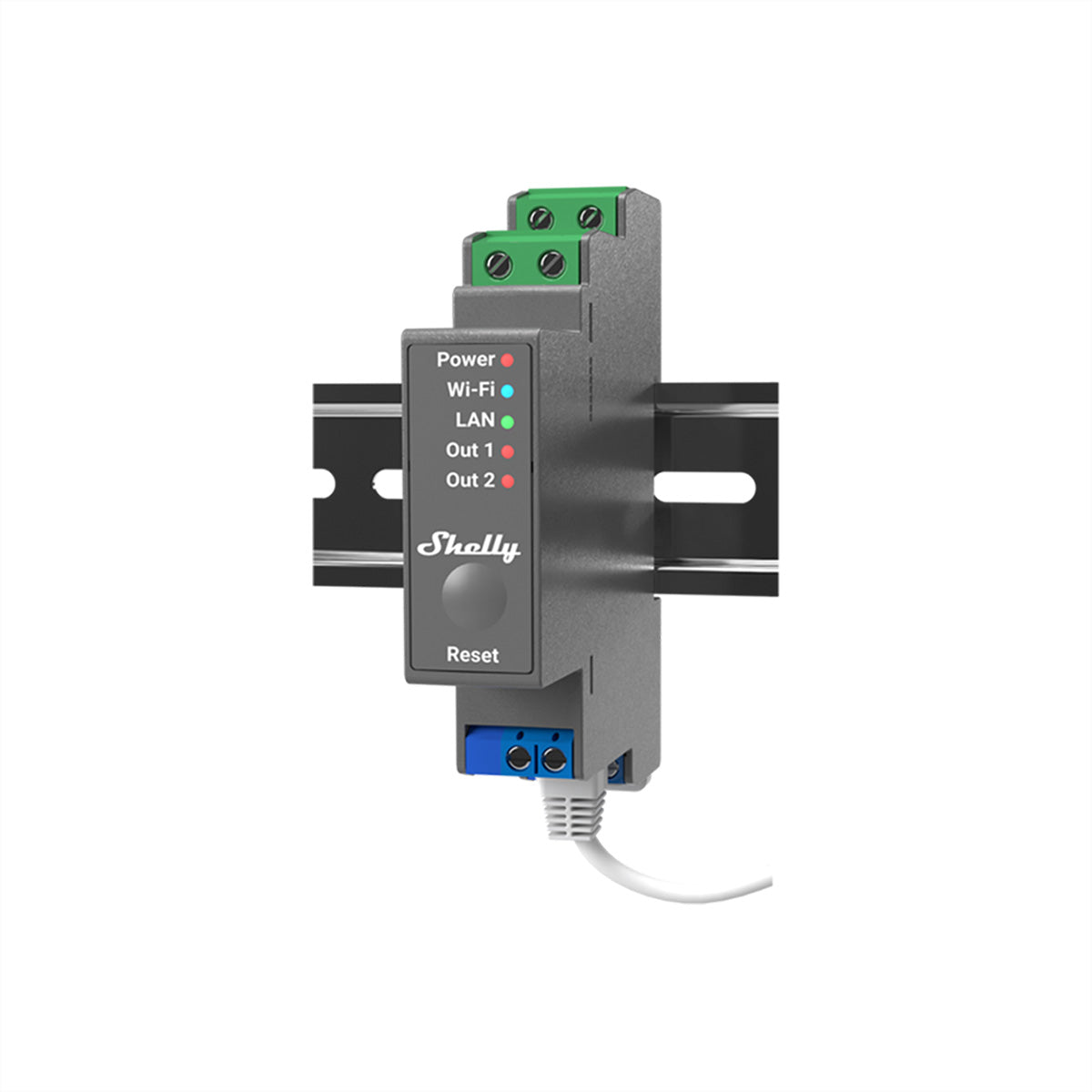 Shelly Pro 2 – Zubehör – 2 Kanäle, DIN-Schienenmontage, WLAN