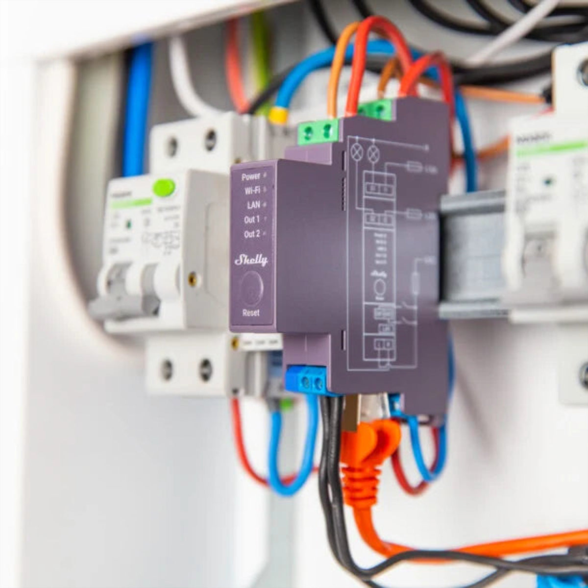 Shelly Pro 2 – Zubehör – 2 Kanäle, DIN-Schienenmontage, WLAN